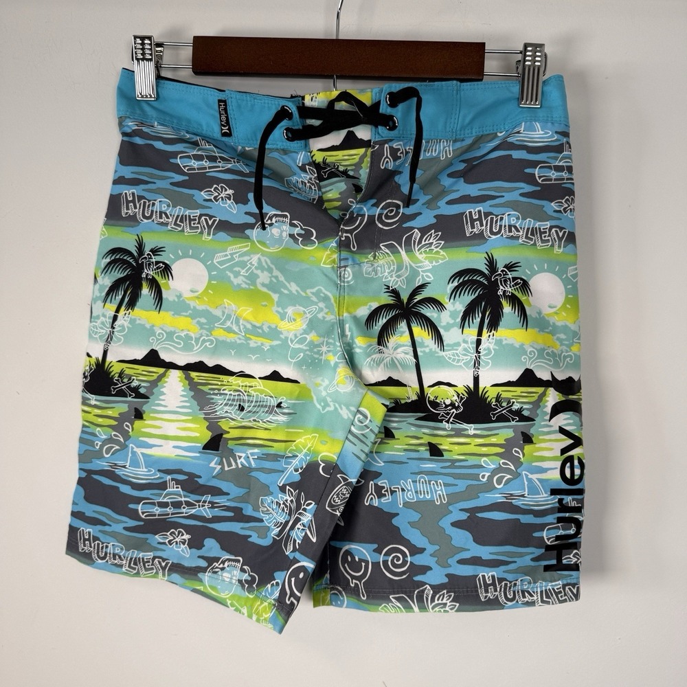 NWT Hurley Boys Swim Trunks‎ Size 10 New Unlined